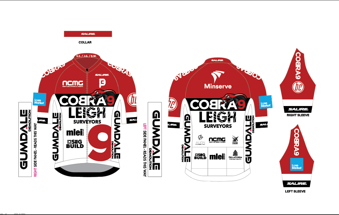 Culote largo con tirantes para ciclismo Attaquer Race COBRA9 x Leigh Surveyors 2026